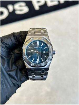 Audemars Piguet Royal Oak with Engraved Stainless Steel Bezel