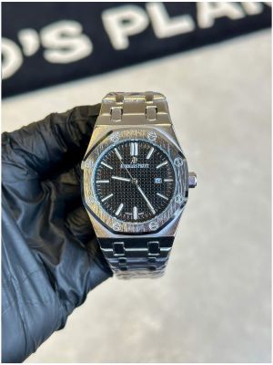 Audemars Piguet Royal Oak with Engraved Stainless Steel Bezel
